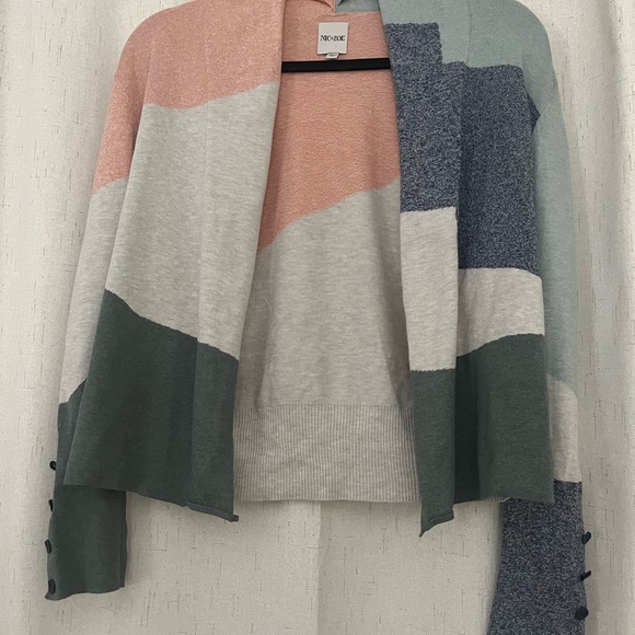 New Look Multicolor Open Front Cardigan - Picture 4 of 8